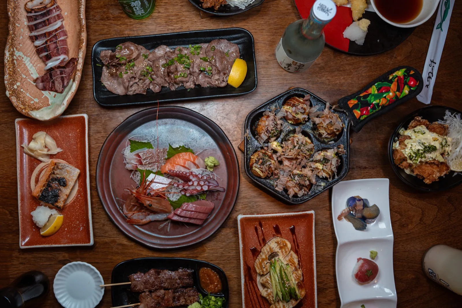 An izakaya spread at Mr Max Izakaya