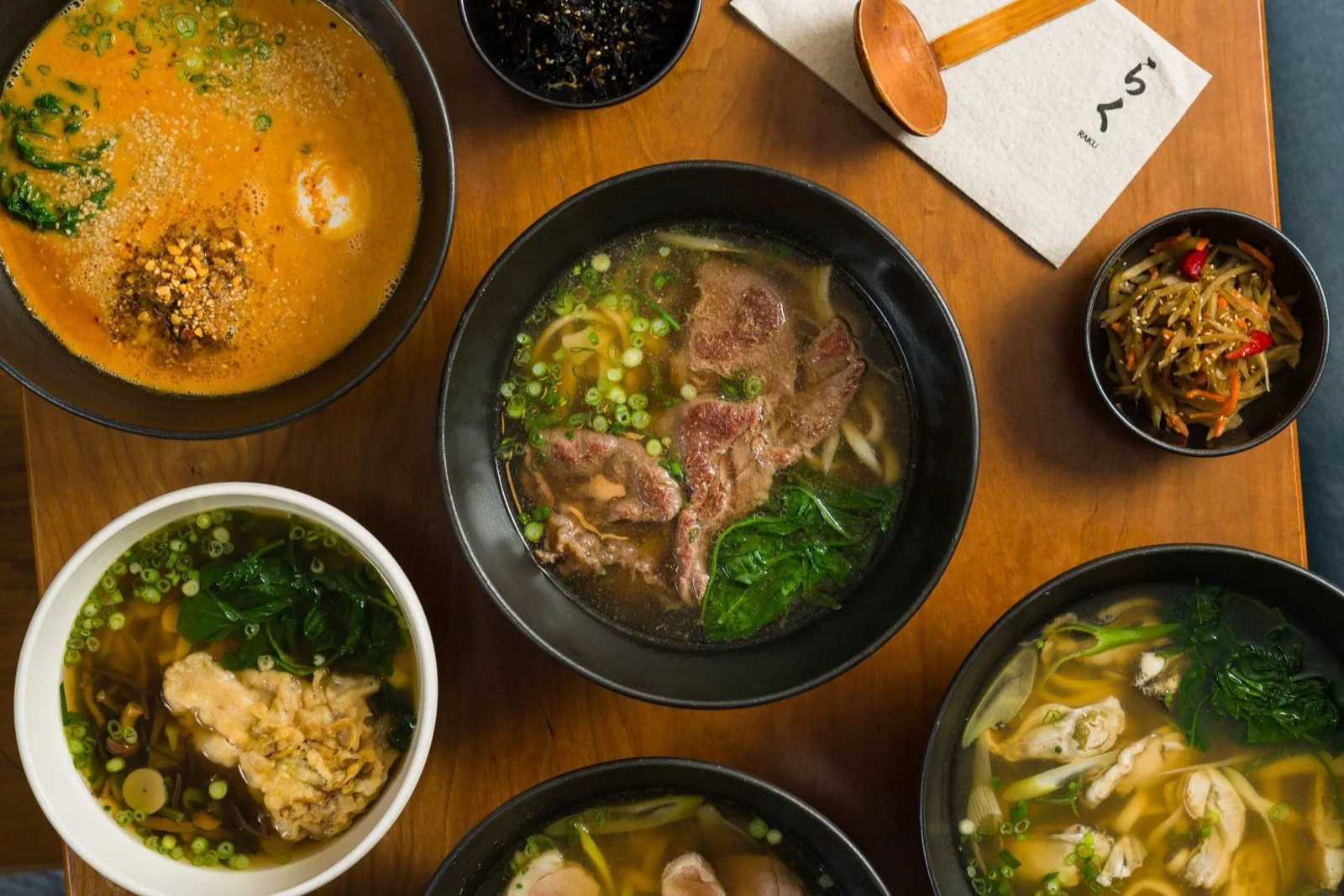 A beef and noodle course at Raku (East Village)