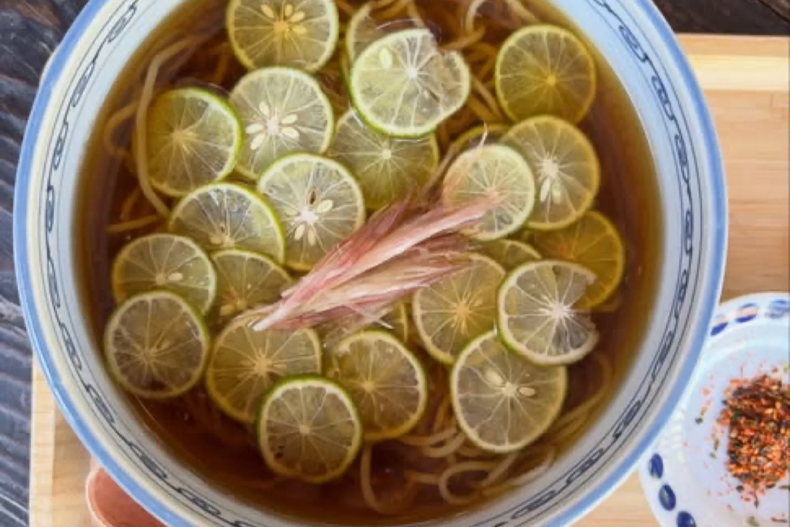Cold lemon soba at Soba Ichi