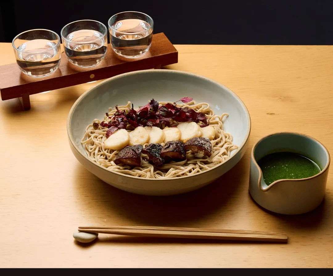 Scallop shiso maze soba at SOBAR (Westside)